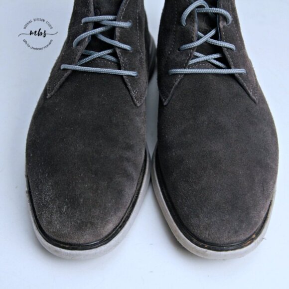 Cole Haan Grand Evolution Gray Suede Lace Up Chukka Boots Gray Men 9.5 - Picture 9 of 13